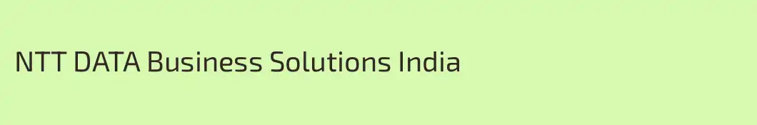 NTT DATA Business Solutions India